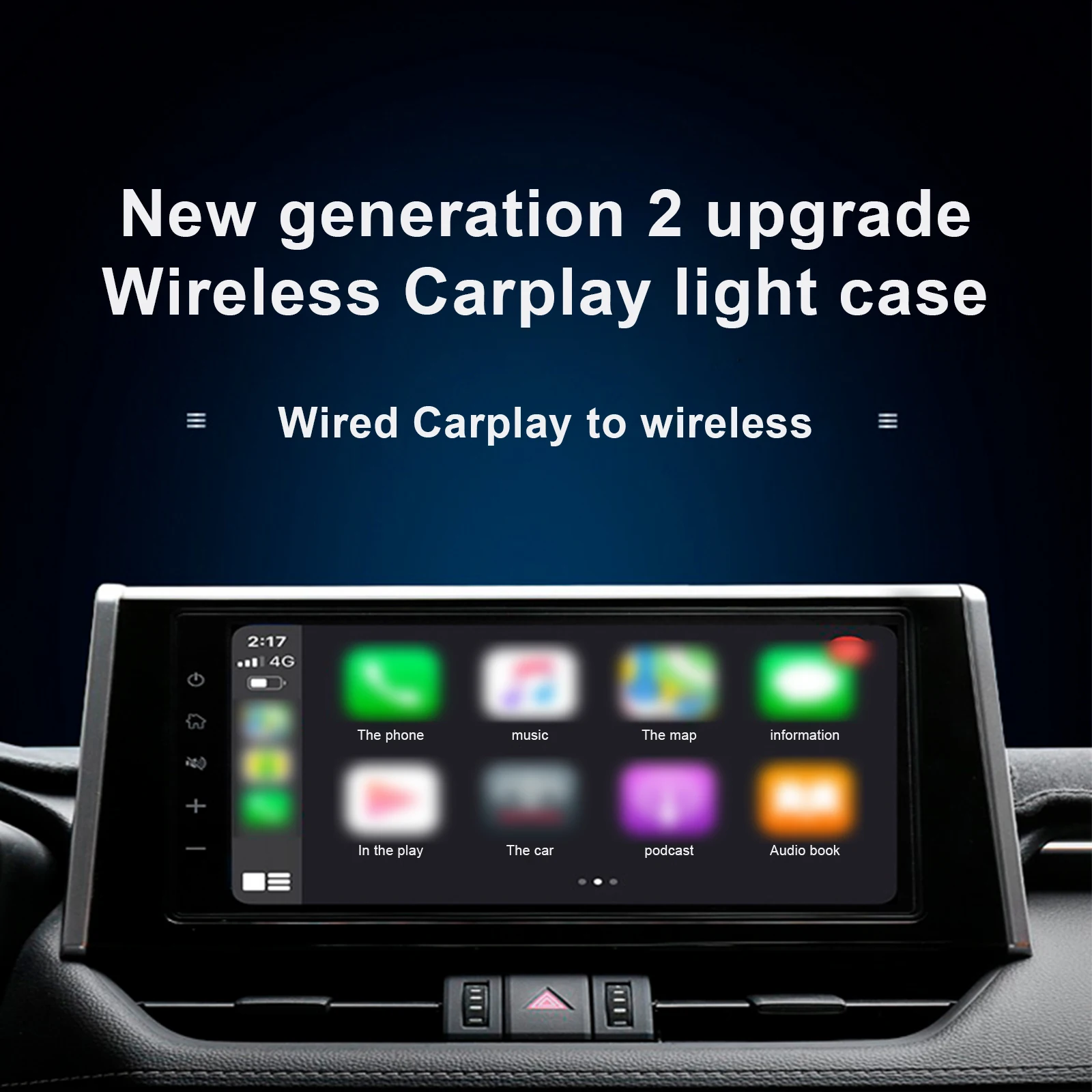 Wireless CarPlay Adapter Wireless Activator Compatible with Audi Porsche Volvo Benz Volkswagen KIA Hyundai Car Multimedia Player