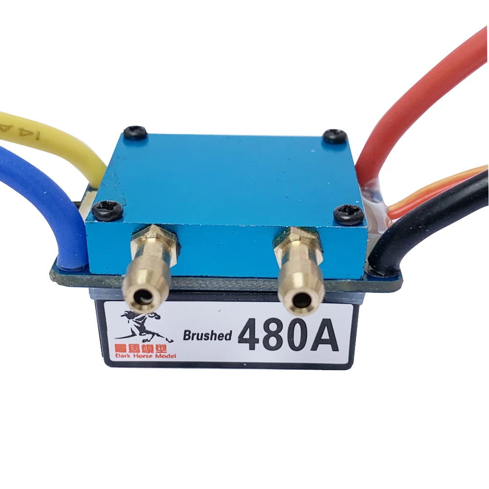 

Svviss RC Boat 480A ESC Water Cooling Brushed Motor Speed Controller Dual Mode Regulator Band Brake for 1:10 Car Bait Boat
