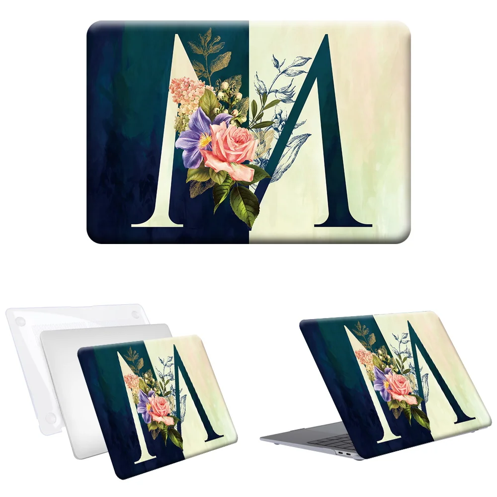 

Plastic Laptop Cover for Apple Macbook Pro 13" A2338/Pro 13" A2251 A2289 A2159 A1425/Pro 15 A1398 Hard Case Initial Letter Print
