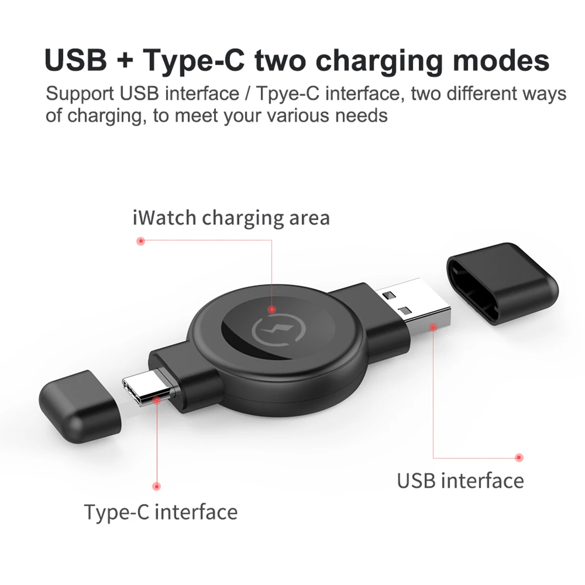 USB C 타입 고속 충전 스테이션, 휴대용 무선 충전기, 삼성 갤럭시 5 6 애플 워치 아이워치 9 8 울트라 7 6 5 4 3, 2 인 1