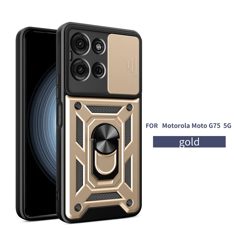 Enhanced Protective Phone Case with Magnetic Ring Holder