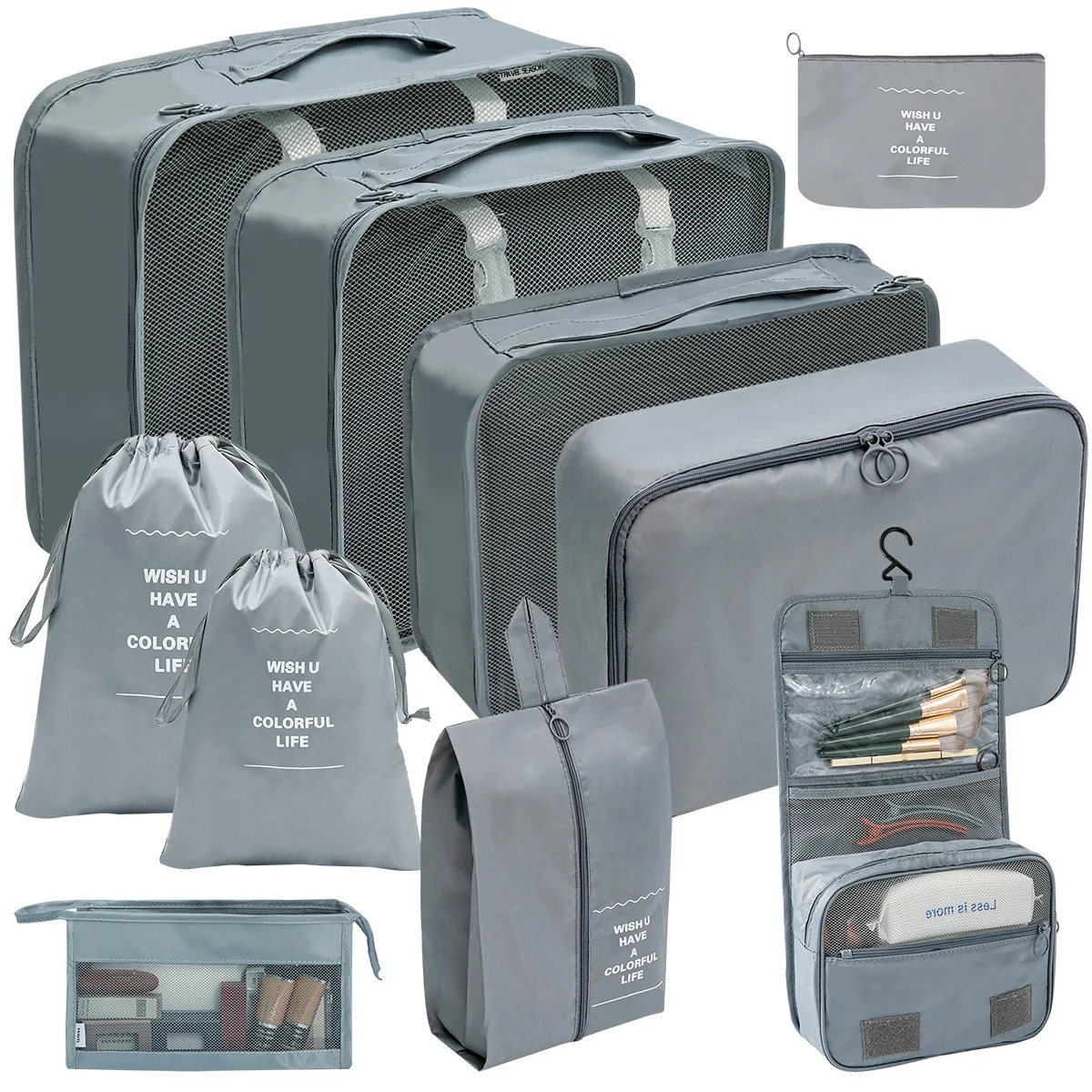 Travel Organizer Set: Packing Cubes and Storage Bags