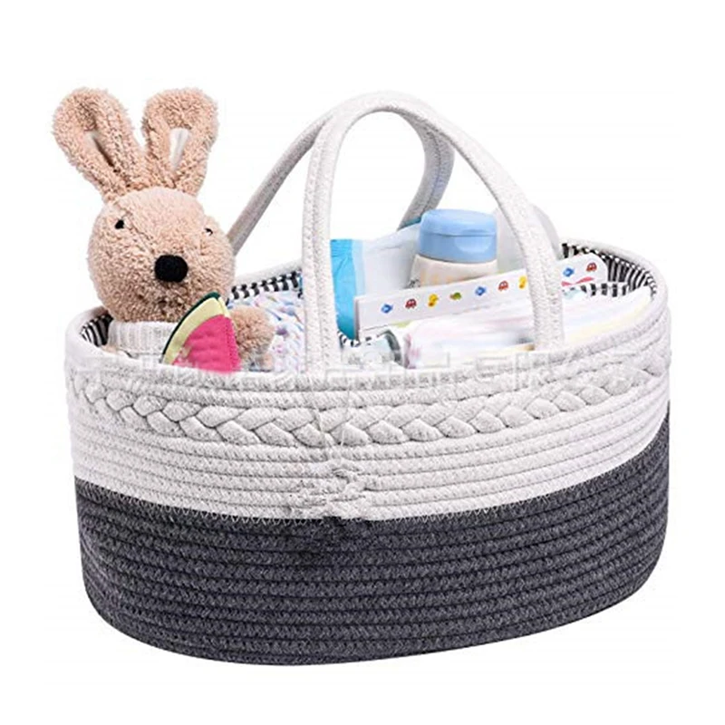 Wholesale Cotton Baby Diaper Caddy Organizer 100 Cotton Canvas Stylish