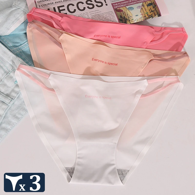 FINETOO 여성용 실크 팬티 묶는 속옷, 섹시한 미드 웨이스트 단색 브리프, 편안한 란제리, 소녀 친밀한 팬티, 3 개