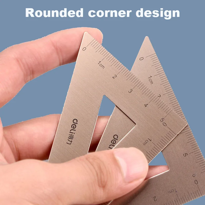 Ruler Set Metal Ruler Triangular Ruler for Kids Learning Office