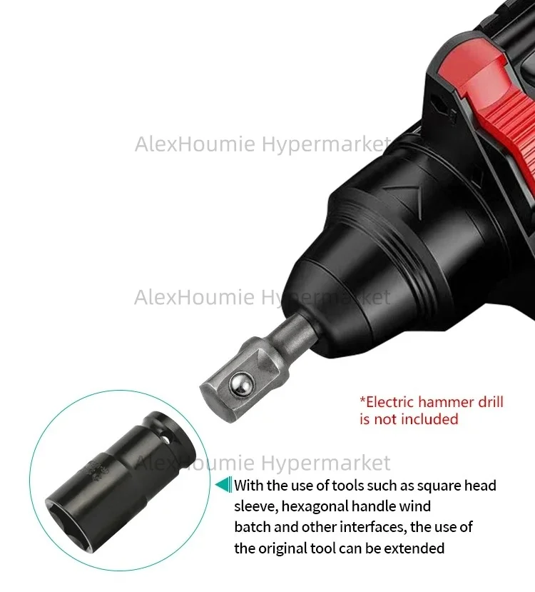 3pcs SDS Socket Driver Set Drill Bit Adaptor 3/8 1/4 1/2