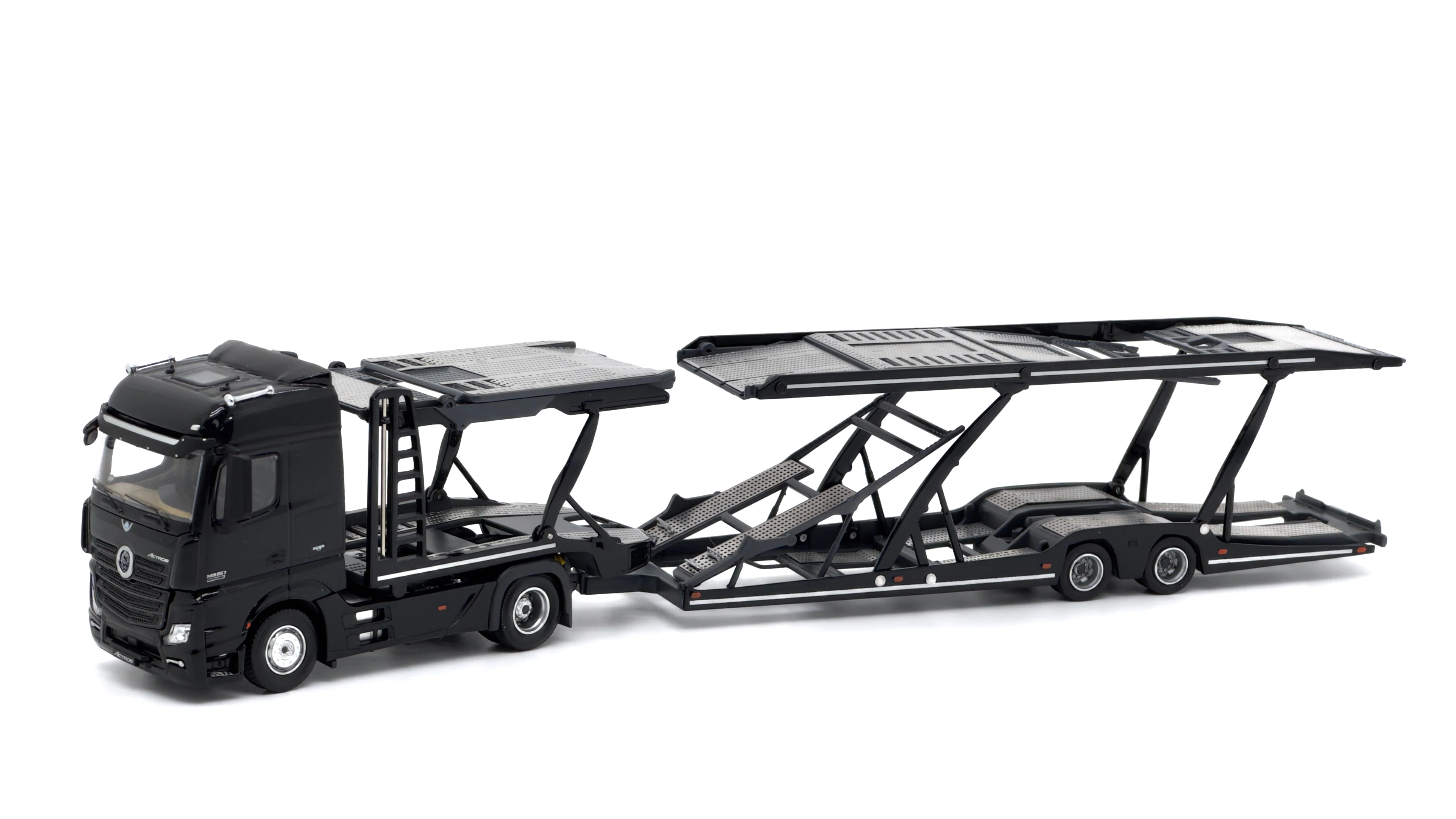 ** Pre-Ordine ** Modello Unico X Tiny 1:64 Actros Double Decker Car Trailer Limited499 Diecast Model Car