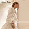 Ashley Carol Satin Wedding Dresses For Woman 2024 Square Collar With Long Sleeve Jacket A-Line Bridal Gown Vestidos De Novia 5