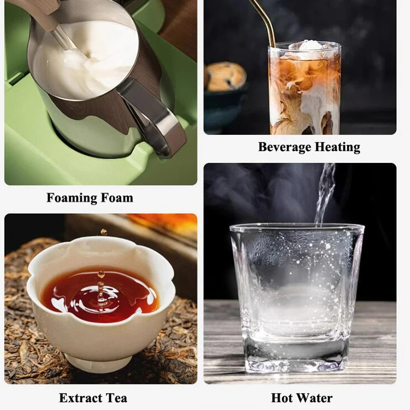 Multi-functional Water Dispenser Machine Double Boiler Steam Milk Foam Machine Hot Water Boiler Tea Brewing Machine 6