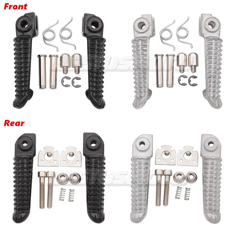 

Motorcycle Front Rear Footrests Foot Pegs For Yamaha YZF R1 1992-2020 1998-2021 R6 1999-2020 2003-2020 YZF R6S 2003-2009