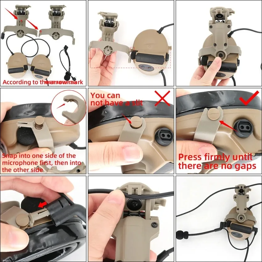 Tactical Helmet Headset Bracket Fast Track ARC OPS-CORE Helmet Adapter for Airsoft COMTAC II COMTAC III Tactical Headset