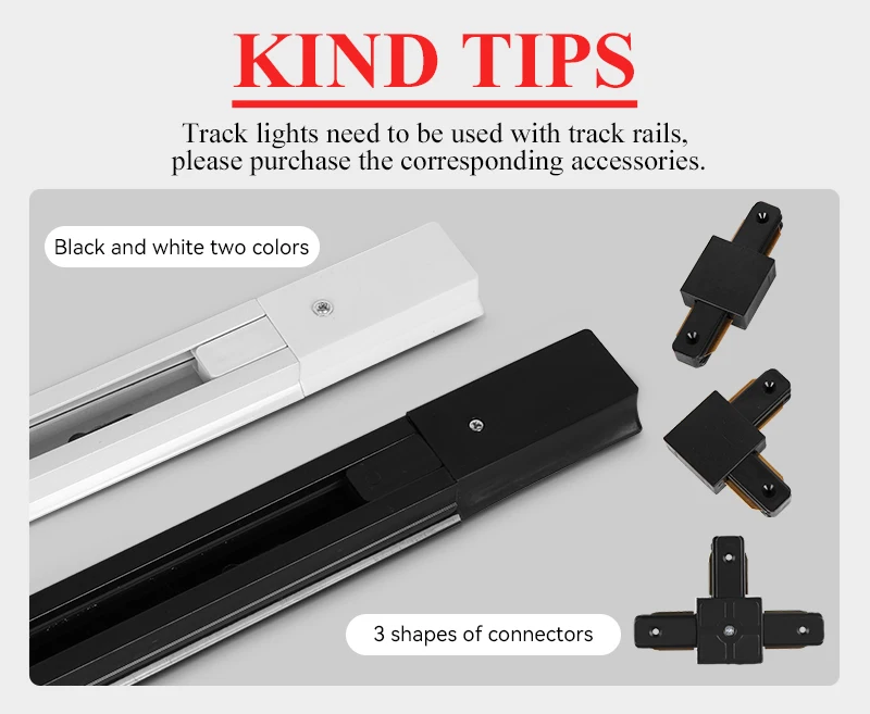 Description Picture 4 of itemSet LED Track Lighting Indoor Ceiling Spot Lights for Living Room Store Decor COB Spotlight 3Colors Lamp Led Track Light Rail