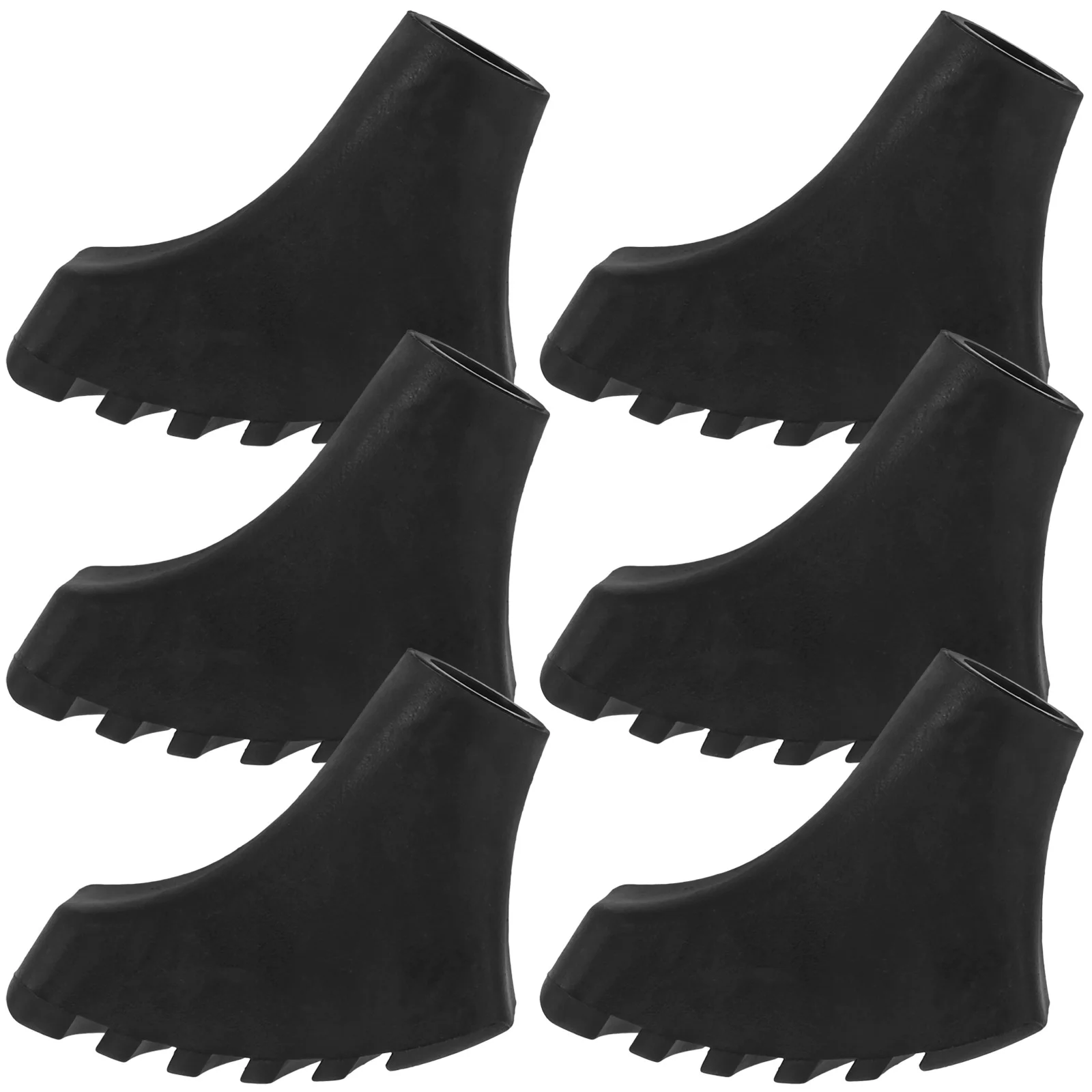

6 Pcs Non-slip Pole Tip Covers Anti-skid Cane Foot Walking Stick Tips Set Pad Trekking Accessories