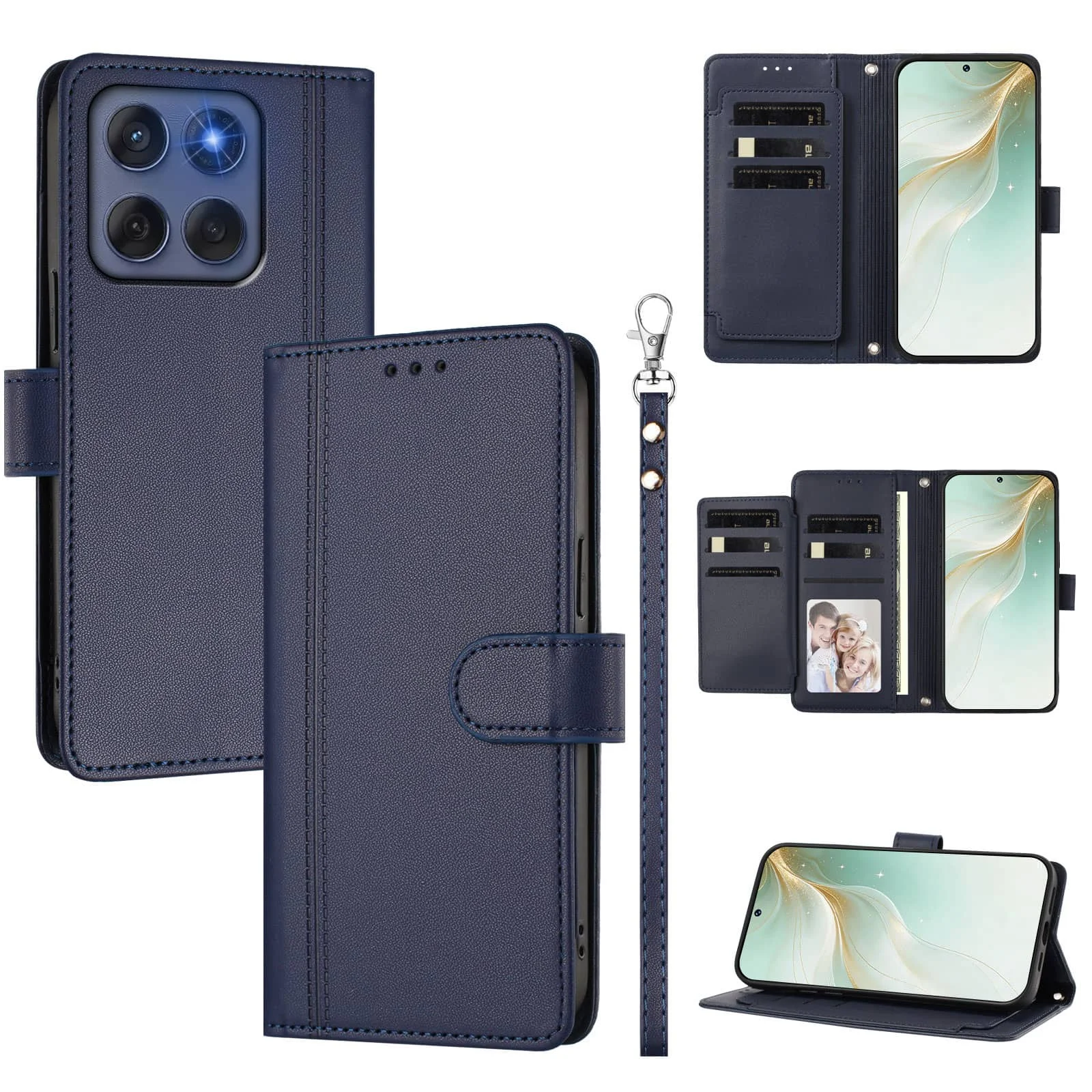 Slim Flip Magnetic Clasp Wallet Case with Enhanced Design​