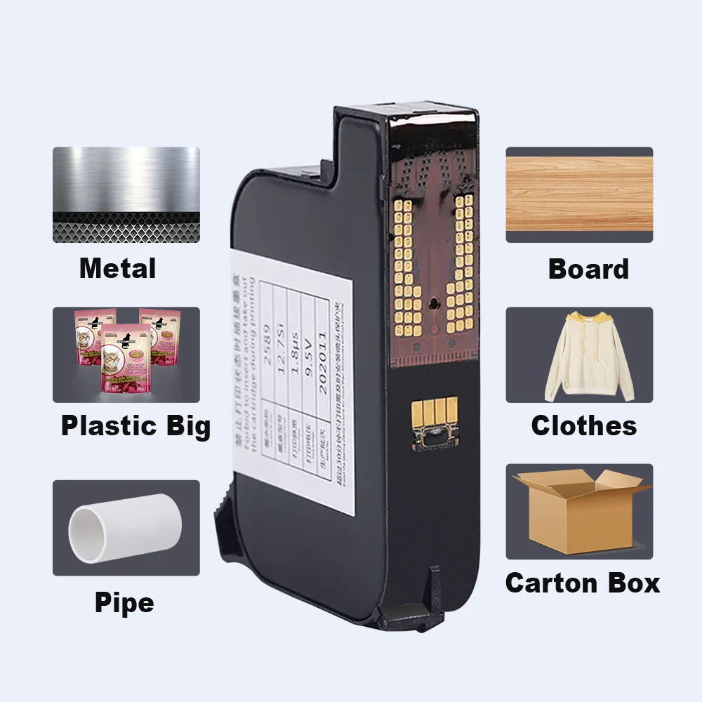 Cartucho de Tinta Handheld Seco Rápido Compatível 2588 Js12 2580 Cartucho Solvente de 12.7 mm Eco das Impressoras para Nenhumas Impressoras Cifradas - Imagem 6
