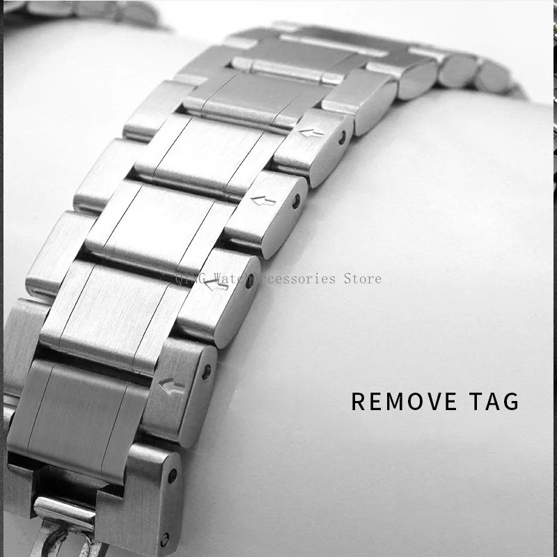Sleek Stainless Steel Curved End Watchband - Universal Metal Wristband