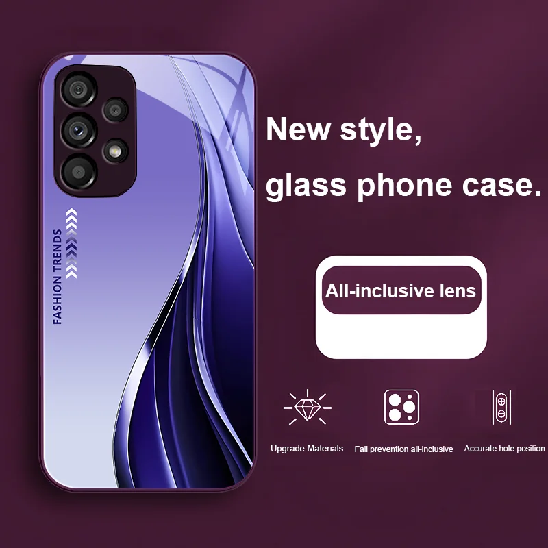 Fashion Trends Green Tempered Glass Phone Case