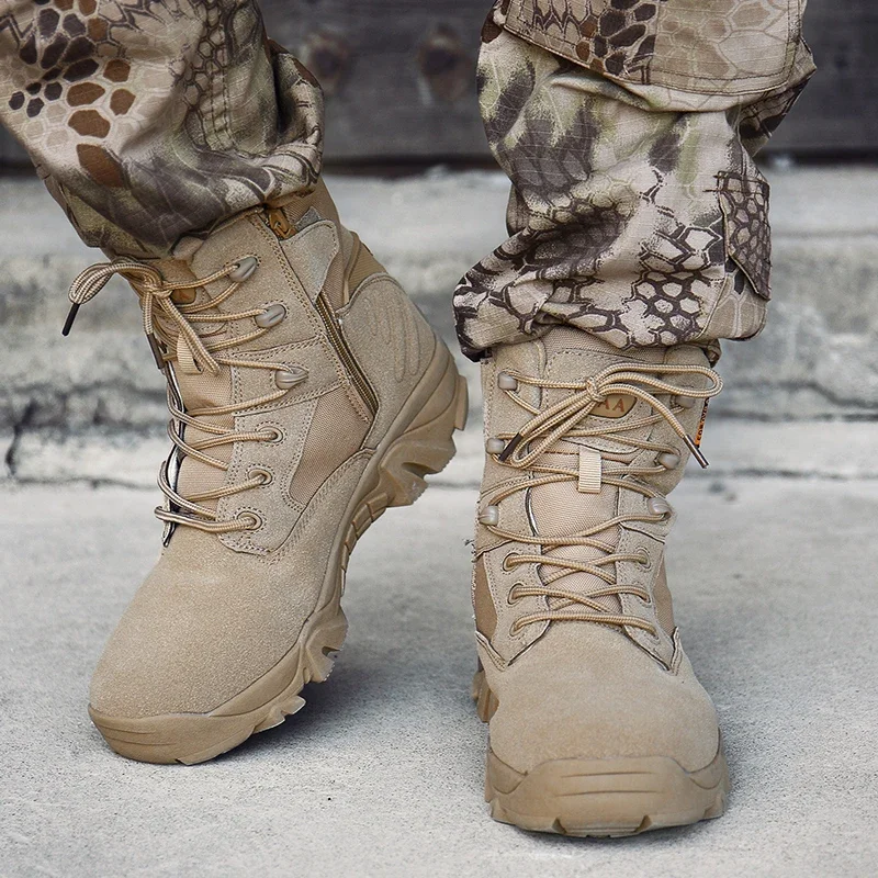 

Hot Selling Field Training Boots In Europe America Men's Military Boots High-quality Men's Outdoor Boots Combat Boots