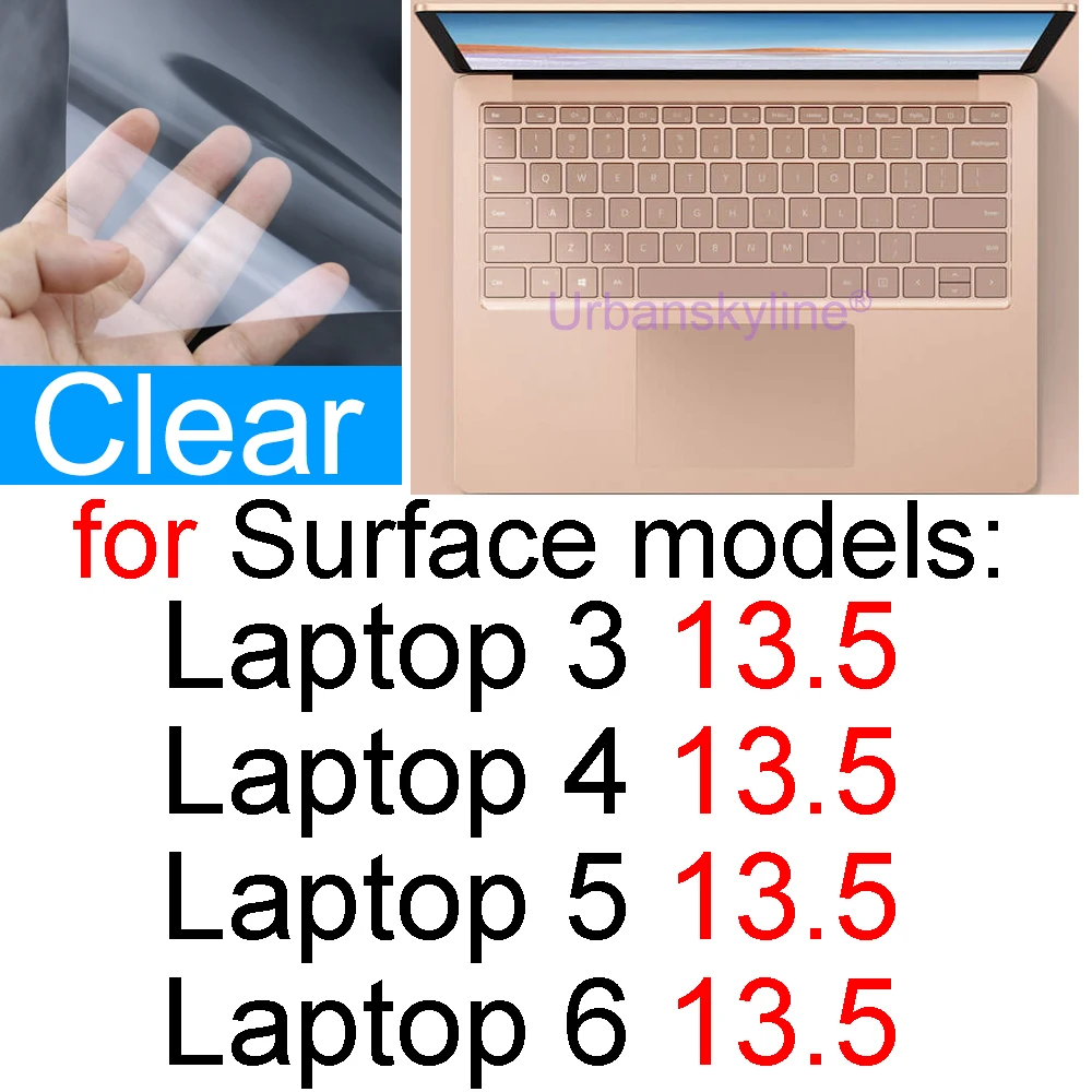 Premium Clear Screen Protector Film for Microsoft Surface and Laptop Series