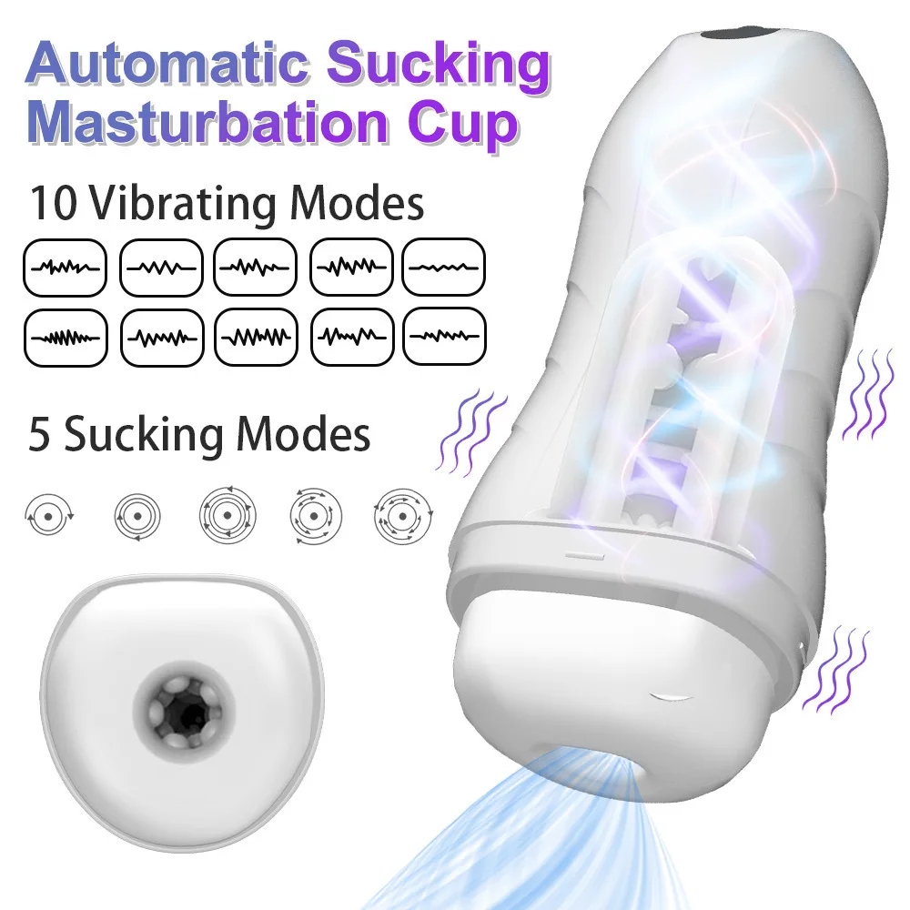 Men Automatic Sucking Masturbator Cup 10 Mode Deep Throat Blowjob Penis Stimulator Pocket Pussy Dicks Trainer Adult Male Sex Toy_voghion.com
