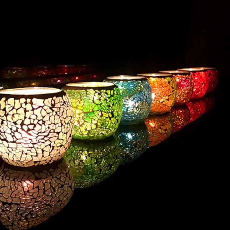 Candle Holders Glass Candlestick Mosaic Candlestick Candle Cup