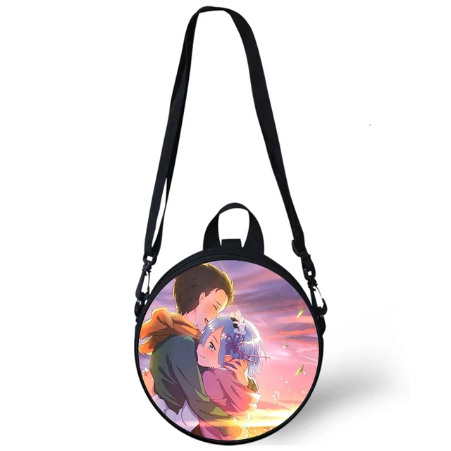 Re:Zero Kara Hajimeru Isekai Seikatsu Messenger Bag Girl Crossbody Bag  Emilia Rem Cute Shoulder Bags Women Handbag Bookbag - AliExpress