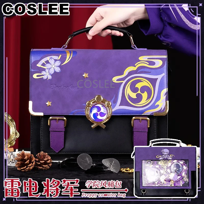 

COSLEE Raiden Shogun, Школьный Рюкзак Для Путешествий, косплей-игра Genshin, тематический отпечаток, школьный Повседневный модный наплечный рюкзак