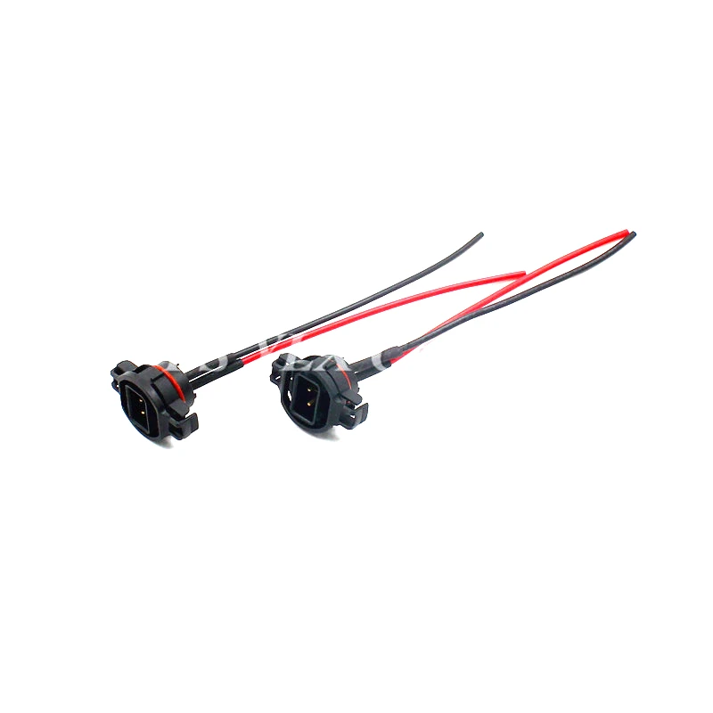 5202 H16 2504 PS24W 5201 LED Bulb Male Socket Connector Fog Headlight 2X Adapter Holder Wiring Pigtail Base Relay Harness headlight holder