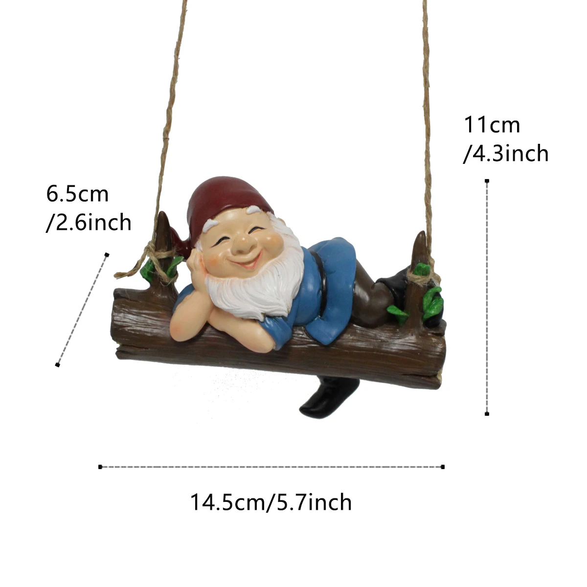 OwMell Gnomos De Escalada Para Exteriores, Decoraciones De Estatua De Gnomo Para Patio, Jardín, Césped, Divertidos Adornos De Gnomo Colgantes De 5.7 Pulgadas