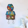 Personalized Wooden Key Holder for Wall Decorative Couple Keychain Hanger Home Decor Key Rack Hook Gifts for Family Birthday 2