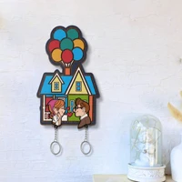 Personalized Wooden Key Holder for Wall Decorative Couple Keychain Hanger Home Decor Key Rack Hook Gifts for Family Birthday 2