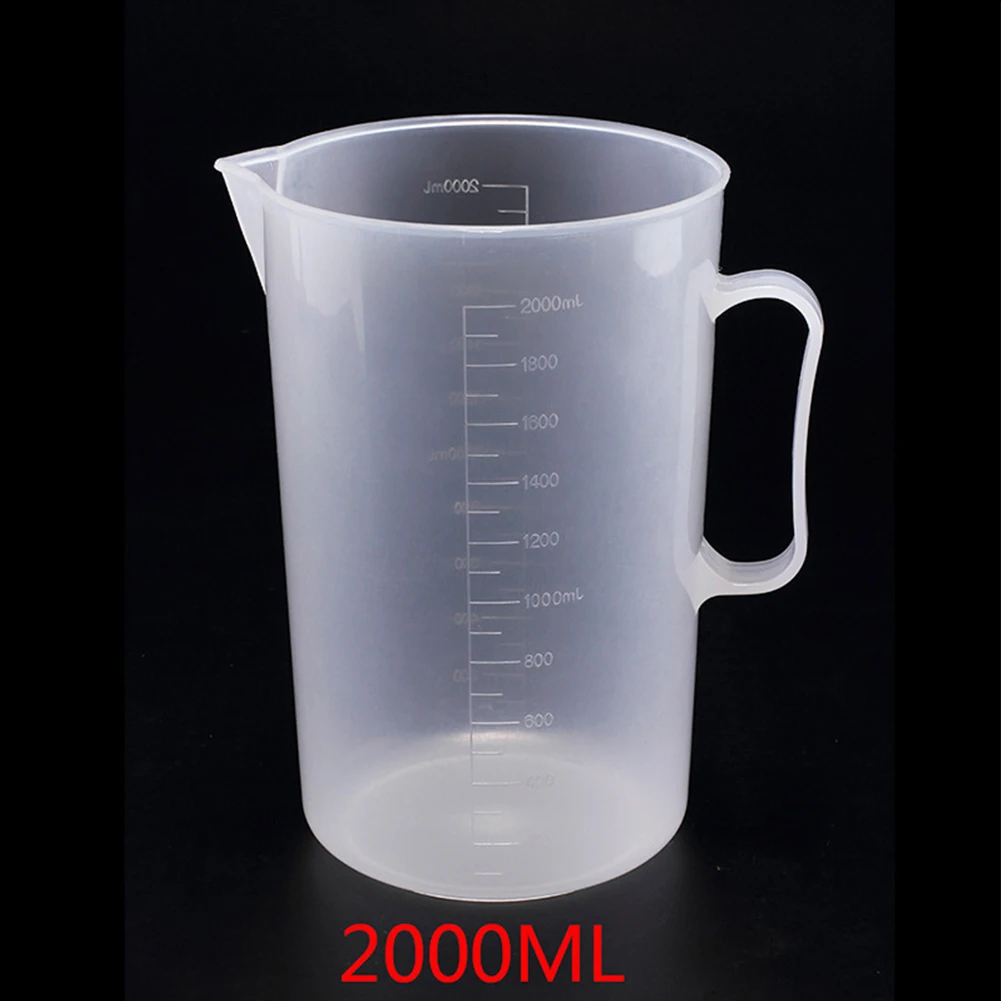 Measuring Jug Plastic Beaker Transparent Measuring Cup Chemical Resistant Household Kitchen Plastic Cooking Tool plastic measuring cup
