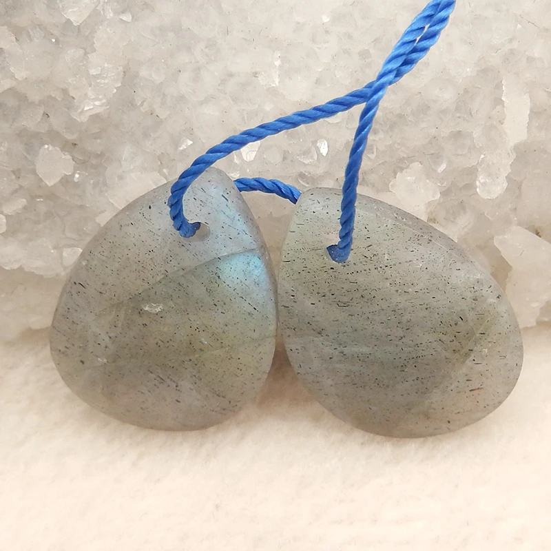 

Popular Stone Earrings Beads Natural Stone Labradorite Earring Beads 20x14x4mm 3.4g Semiprecious Fashion Jewelry Accessories