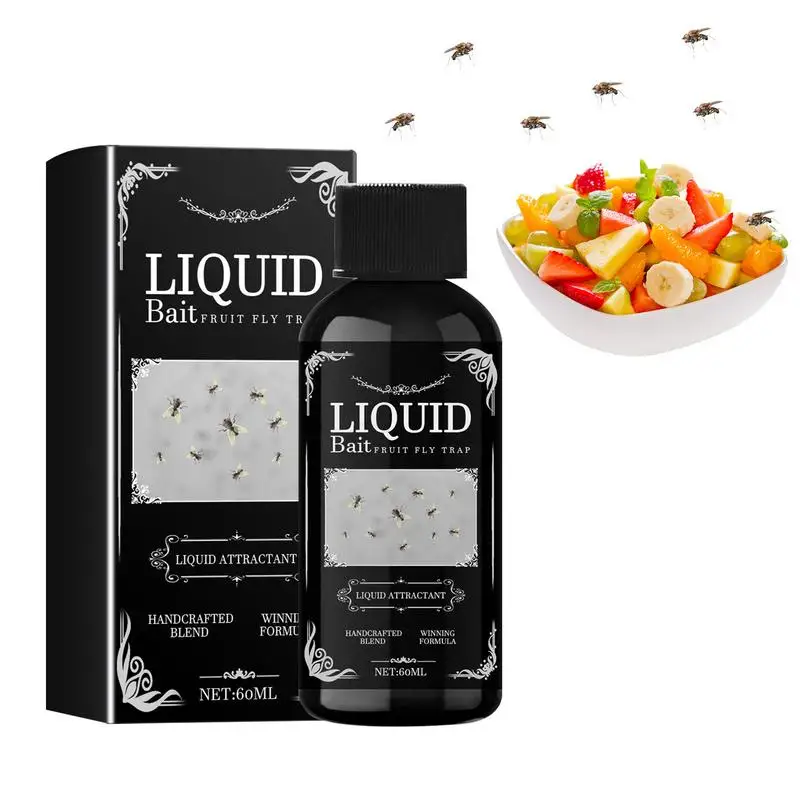 Trappola Per Mosche Di Frutta Per Interni 60Ml Gants Trap Bait Fly Exterminator Liquid Fly Bait Agent Potente Mosca Di Frutta Attrattivo Mosca Domesti