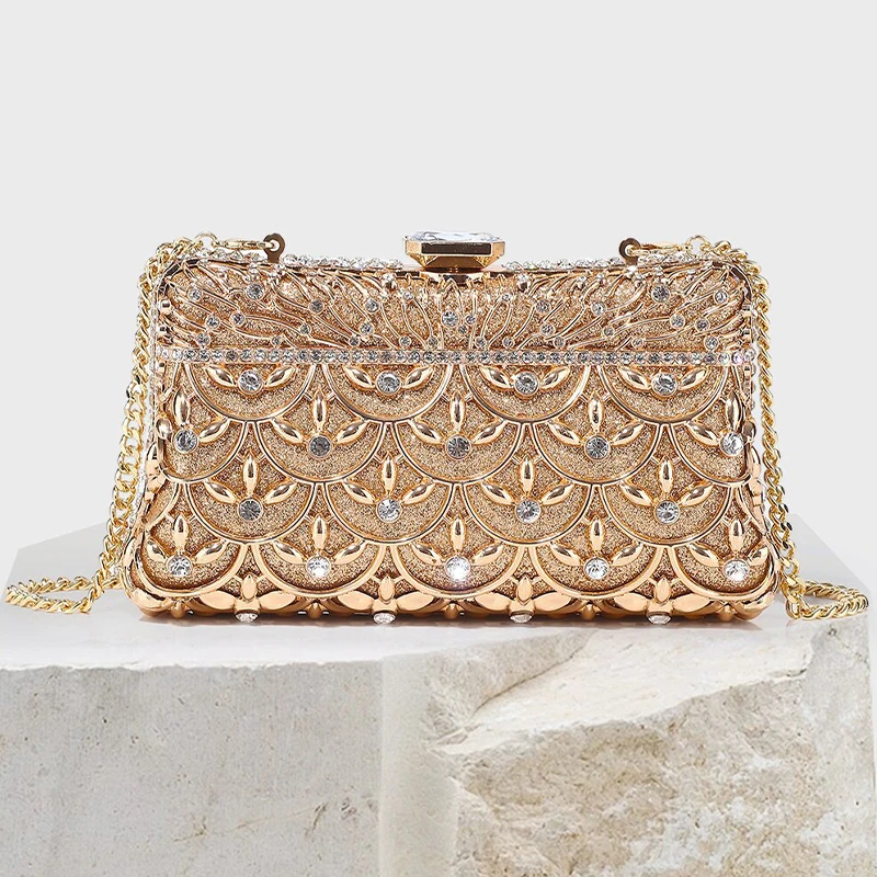 

2024 New Dimaonds Evening Bags Ladies Sparkly Rhinestone Pistol Evening Clutch Bag Designer Evening Party Bag For Female Handbag