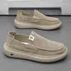 Summer Casual Shoes For Men Breathable Round Toe Slip-on Shoes Man Comfortable Platform Men's Driving Shoes zapatos para hombre