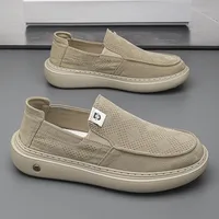 Summer Casual Shoes For Men Breathable Round Toe Slip-on Shoes Man Comfortable Platform Men's Driving Shoes zapatos para hombre