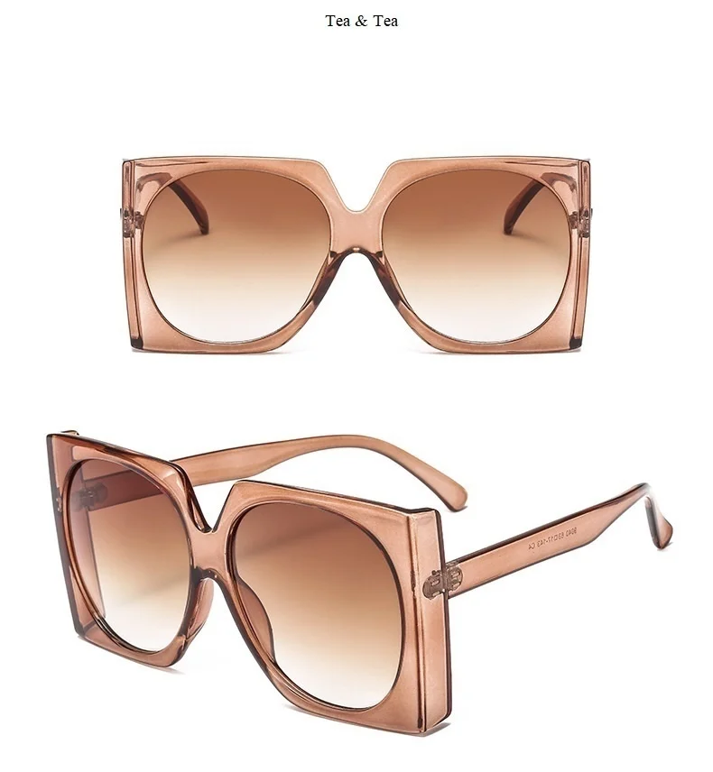 Oversized Square Sunglasses For Women Vintage Style Gradient Shades_voghion.com