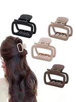 4pcs Women's Square Lightweight Hair Claw Clip Fashionable Elegant Hair Accessory Clip Suitable Hair Styling Makeup - Image 2