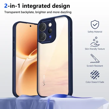 Cover Deluxe in Acrilico Trasparente Opaco per Vivo V70, Protezione Antiurto per il Retro, Custodia per Vivo V70 Elite e Vivo V70 FE