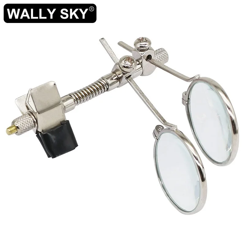 Clip Magnifier Double Lenses Magnifying Glass 10X Portable Mini