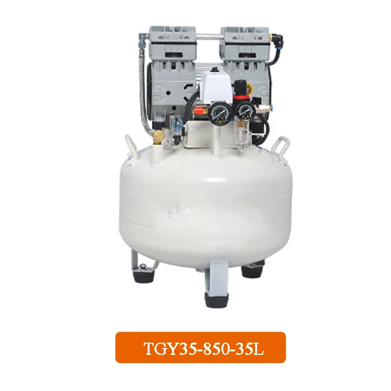 

1PC Small Air Compressor Oil-free Silent Air Compressor Machine 220V Portable Dental Laboratory Mobile Air Compressor Machine