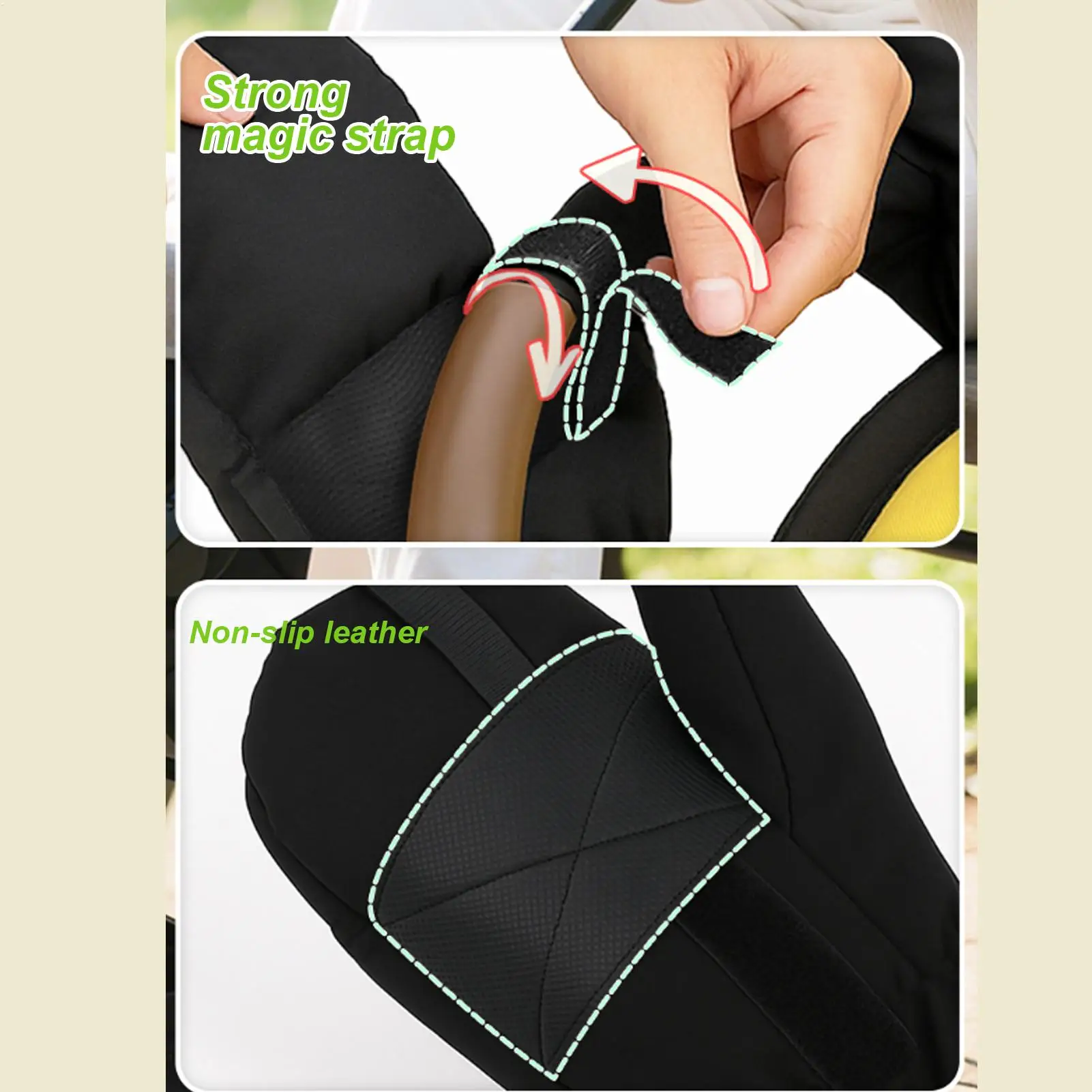 Baby Stroller Gloves Insulated Waterproof Windproof Stroller Thick Gloves For Men Women Outdoor Weather Walking Outgoing