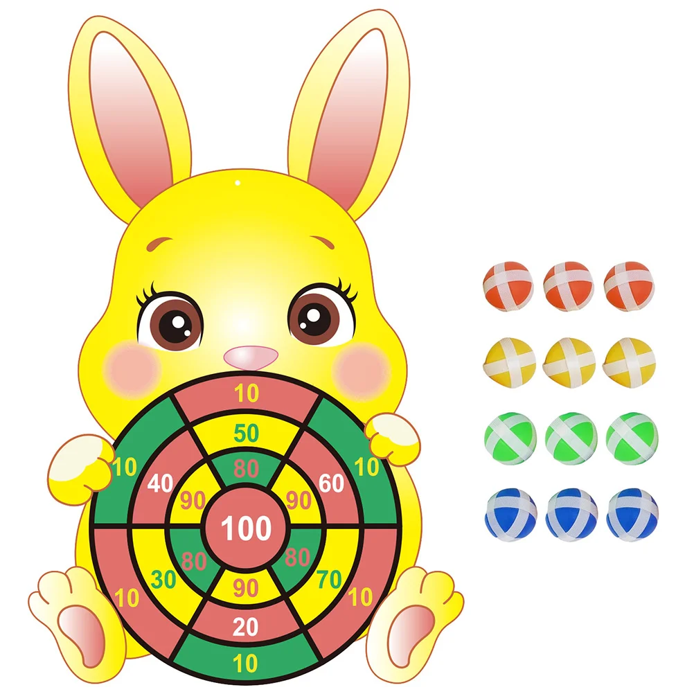 

1 Set Easter Dart Board Kids Dart Board Toddlers Dart Board Game with Sticky Balls Dart Board Game (Random Style)