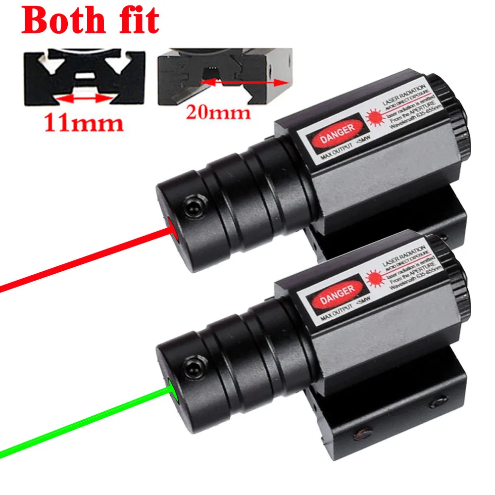 2PCS/Pack Tactical Red Laser Beam Dot Sight Scope For Gun Rail Pistol Weaver 