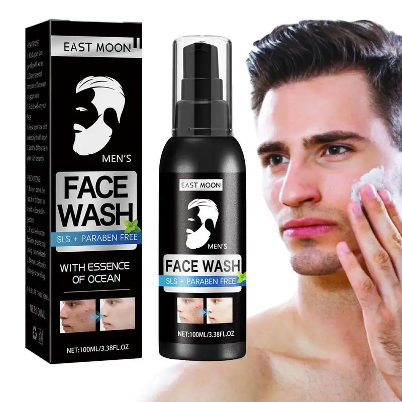 Men's Facial Cleanser BlackheadsRemoving Oil Control Moisturizing Face Wash Easy To Use Deep