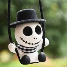  Gypsum Car Ornaments Voiture Accessories Fragrance Halloween Horror Movie Jack Auto Rearview Mirror Joker Pendant Interior Decor 