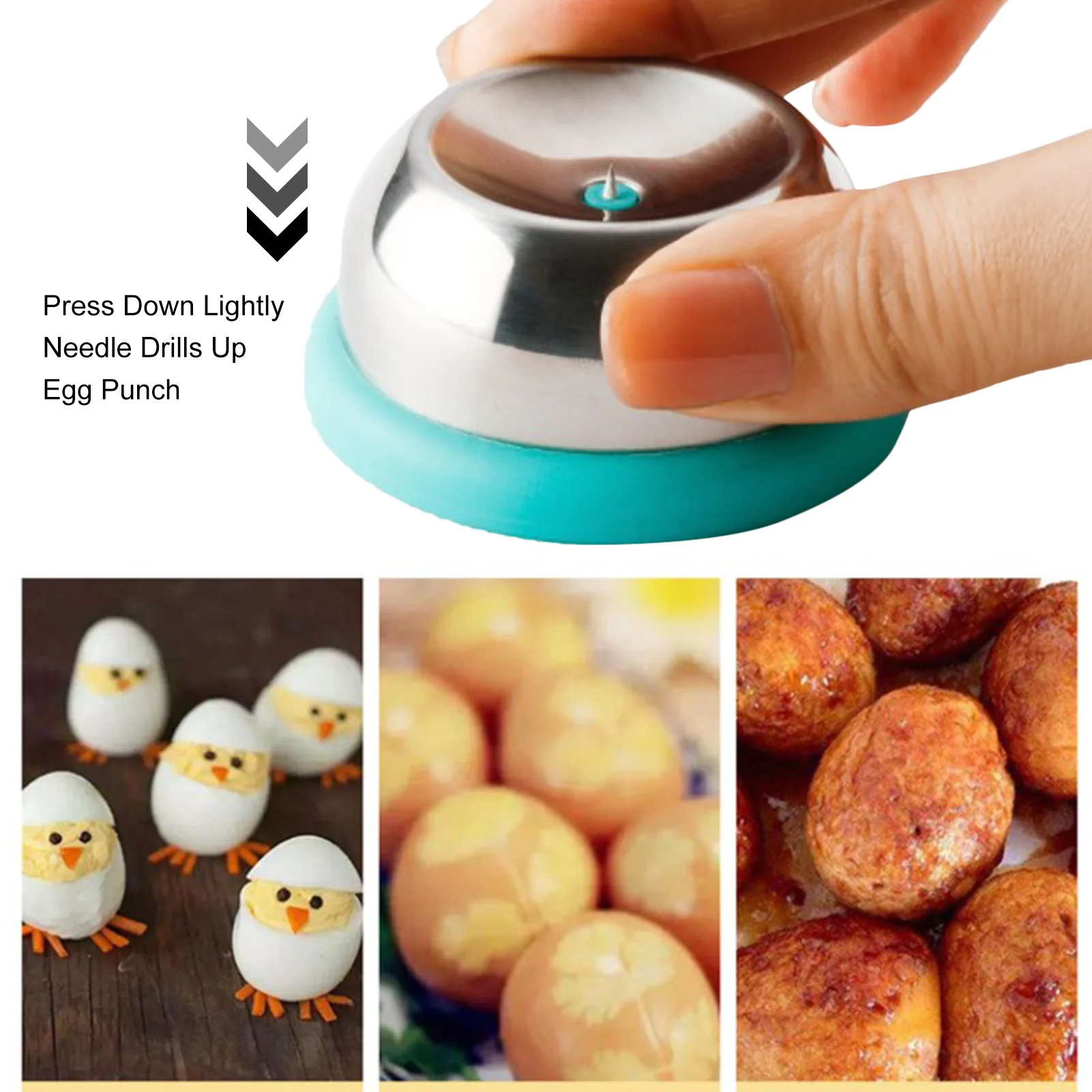 1pc Egg Piercer Egg Punch, Egg Pricker, Egg Hole Puncher, Cooking Auxiliary Tools Semi-automatic Egg Shells Pinhole Beater Prevents Breaking During Cooking