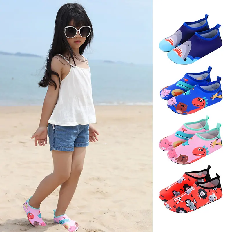 Children Outdoor Water Shoes Barefoot Quick-Dry Aqua Yoga Socks Boys Girls Animal Soft Diving Wading Shoes Beach Swimming water shoes aqua shoes diving shoes barefoot shoes