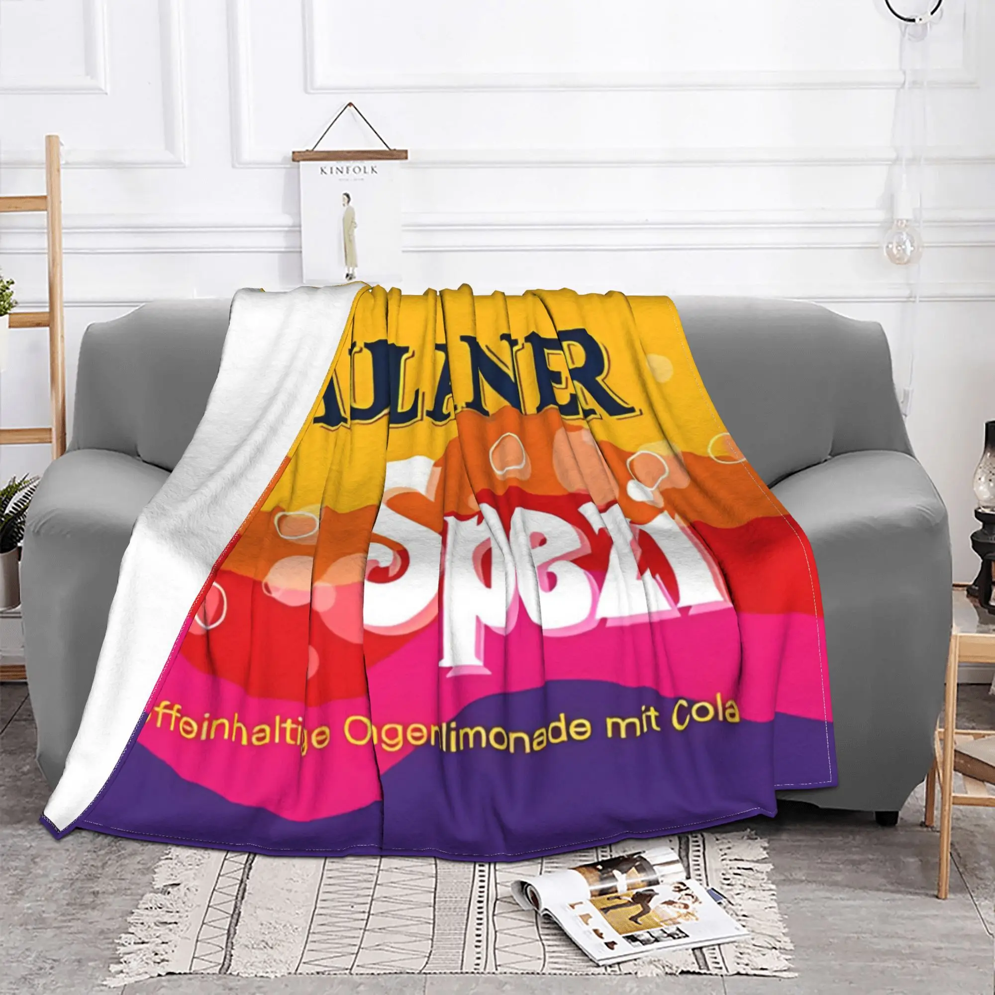 Paulaner Spezi Logo Knitted Blanket Velvet Munich Soft Throw Blanket for Bedding Couch Bed Rug 2